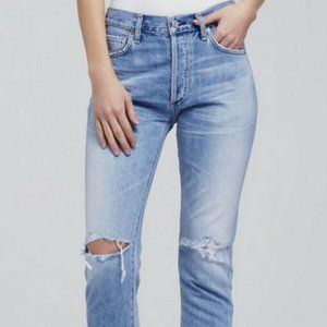 Citizens of Humanity Liya Vintage High Rise Classic Fit Torn Jeans 25